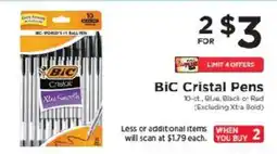 ShopRite Bic Cristal Pens offer