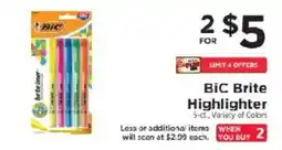 ShopRite Bic Brite Highlighter offer