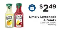 ShopRite Simply Lemonade & Drinks offer