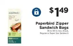 ShopRite Paperbird Zipper Sandwich Bags offer