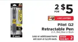 ShopRite Pilot G2 Retractable Pen offer