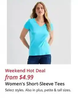 JC Penney Women's Short-Sleeve Tees offer