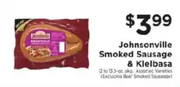 ShopRite Johnsonville Smoked Sausage & Kielbasa offer