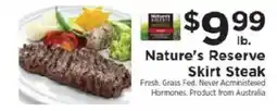 ShopRite Nature's Reserve Skirt Steak offer