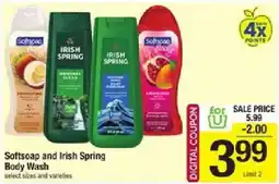 Star Market Softsoap and Irish Spring Body Wash offer