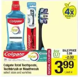 Star Market Colgate Total Toothpaste, Toothbrush or Mouthwash offer