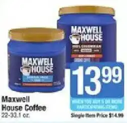 Star Market Maxwell House Coffee offer