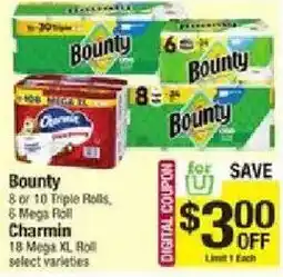 Star Market Bounty , Charmin offer