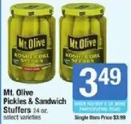 Star Market Mt Olive Pickles & Sandwich Stuffers offer
