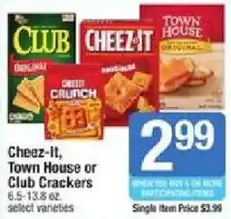 Star Market Cheez-It, Town House or Club Crackers offer