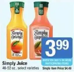 Star Market Simply Juice offer