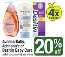 Star Market Aveeno Baby, Johnson's or Desitin Baby Care offer
