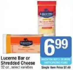 Star Market Lucerne Bar or Shredded Cheese offer