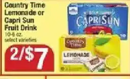 Star Market Country Time Lemonade or Capri Sun Fruit Drink offer