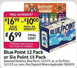 Stop&Shop Blue Point 12 Pack offer