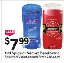 Stop&Shop Old Spice or Secret Deodorant offer