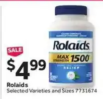 Stop&Shop Rolaid Max Strength 1500 Relief offer