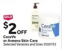 Stop&Shop CeraVe or Aveeno Skin Care offer