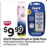 Stop&Shop Oral B Manual Brush or Glide Floss offer