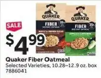 Stop&Shop Quaker Fiber Oatmeal offer
