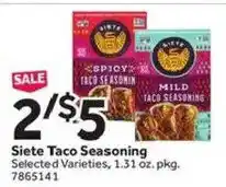 Stop&Shop Siete Taco Seasoning offer