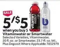 Stop&Shop Vitaminwater or Smartwater offer