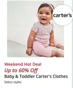 JC Penney Baby & Toddler Carter's Clothes offer