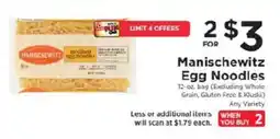 ShopRite Manischewitz Egg Noodles offer