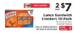 ShopRite Lance Sandwich Crackers offer