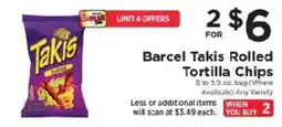 ShopRite Barcel Takis Rolled Tortilla Chips offer