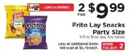 ShopRite Frito Lay Snacks Party Size offer