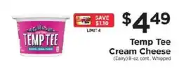 ShopRite Temp Tee Cream Cheese offer