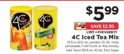 ShopRite 4C Iced Tea Mix offer