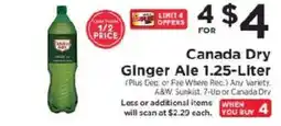 ShopRite Canada Dry Ginger Ale offer