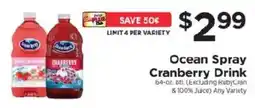 ShopRite Ocean Spray cranberry drink offer