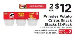 ShopRite Pringles Potato Crisps Snack Stacks offer