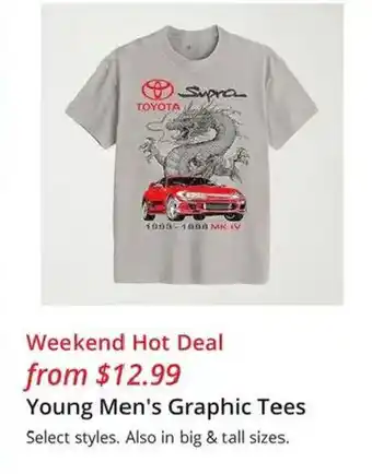 JC Penney Young Men's Graphic Tees offer