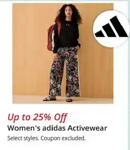 JC Penney Women's adidas Activewear offer
