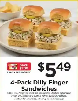 ShopRite 4-Pack Dilly Finger Sandwiches offer