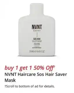 JC Penney Nvnt Haircare Sos Hair Saver Mask offer