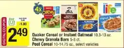 Star Market Quaker Cereal or Instant Oatmeal offer