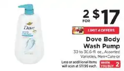 ShopRite Dove Body Wash Pump offer