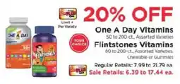 ShopRite One A Day Vitamins offer