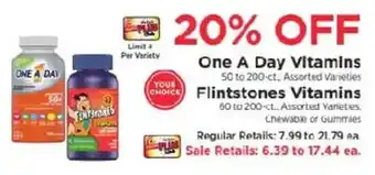 ShopRite One A Day Vitamins offer