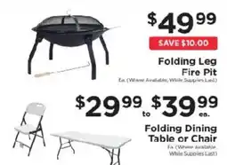 ShopRite Folding Leg Fire Pit offer