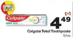Weis Markets Colgate total toothpaste offer