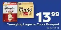 Weis Markets Yuengling Lager or Coors Banquet offer