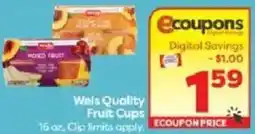 Weis Markets Weis Quality Fruit Cups offer