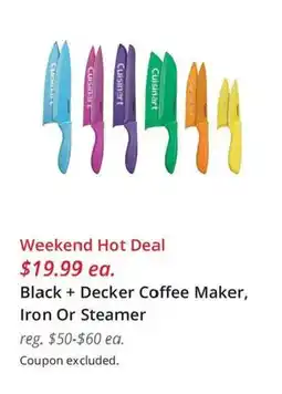 JC Penney Black + Decker Coffee Maker, Iron Or Steamer offer