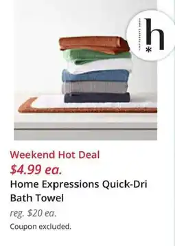 JC Penney Home Expressions Quick-Dri Bath Towel offer